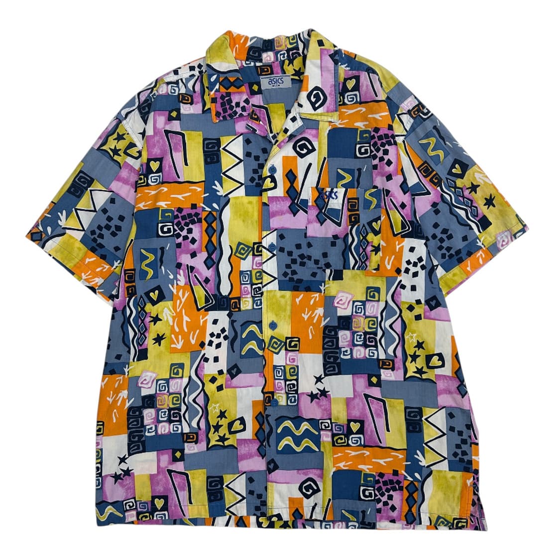 90s 아식스 빈티지 에스닉 하프 셔츠 100 상품이미지2