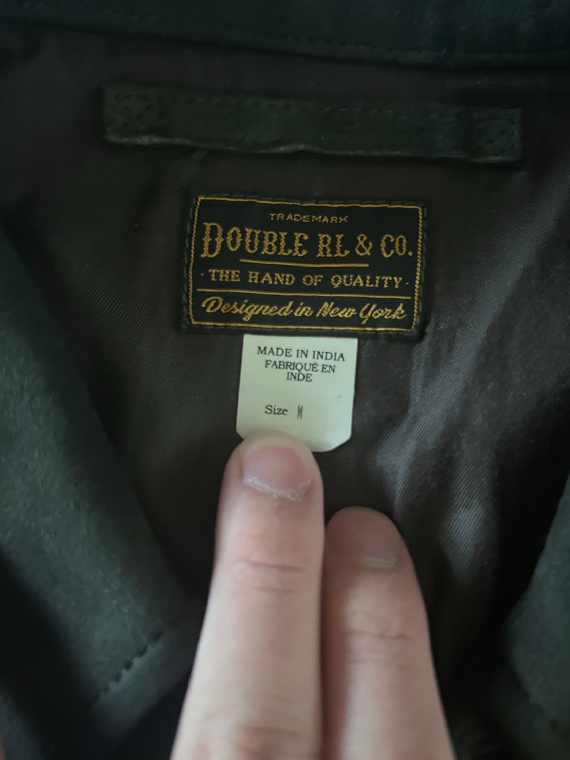 RRL 뉴스보이 스웨이드 레더 블랙 M 상품이미지3