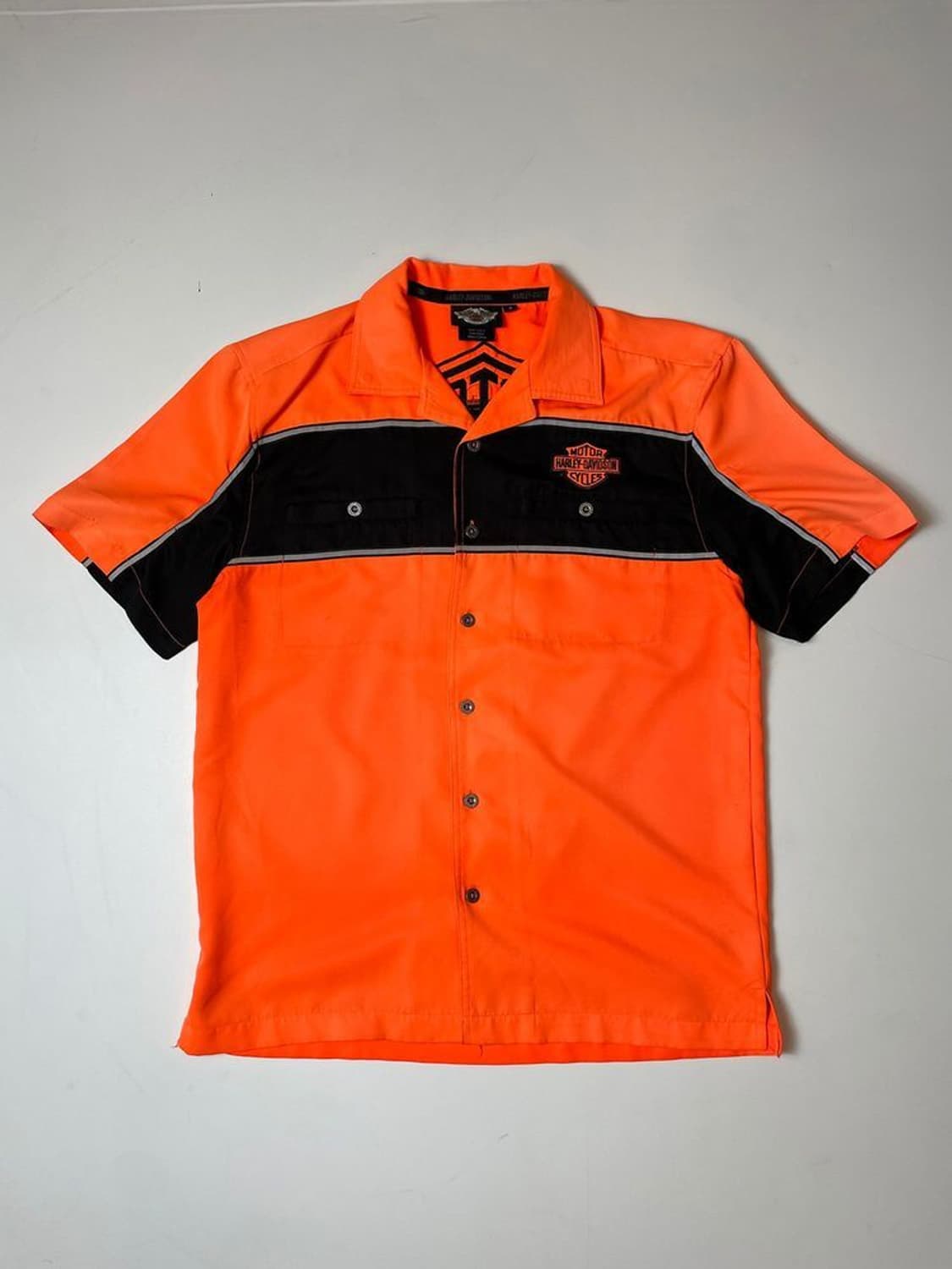 할리데이비슨 블레이즈 오렌지 빈티지 워크 셔츠 PN9639 상품이미지3