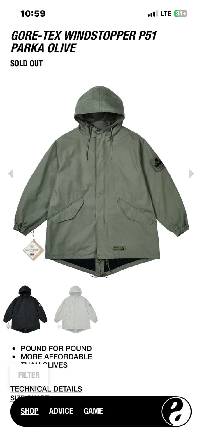 Palace goretex p51 상품이미지3