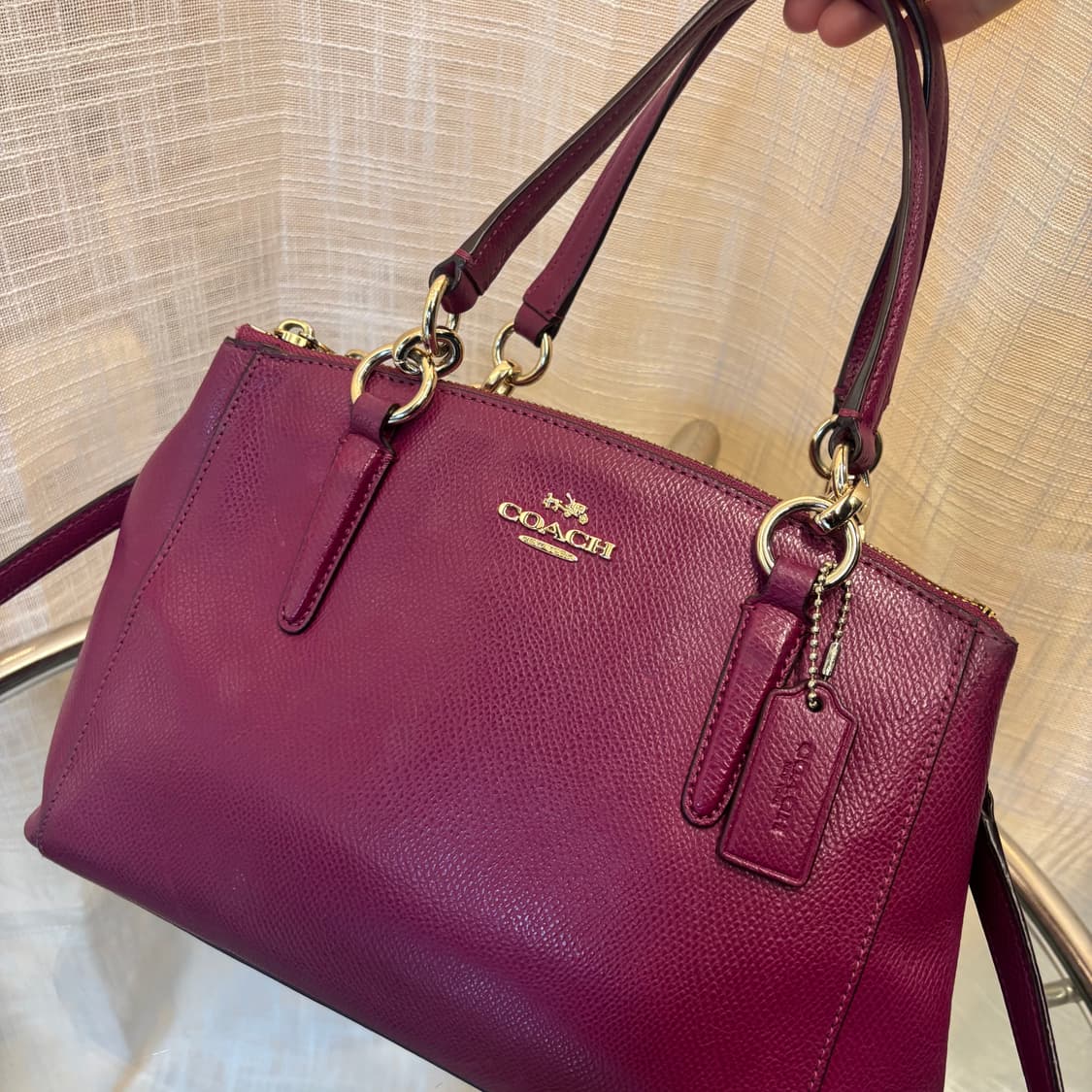 정품 코치 가죽 토트백 크로스백     상품이미지6