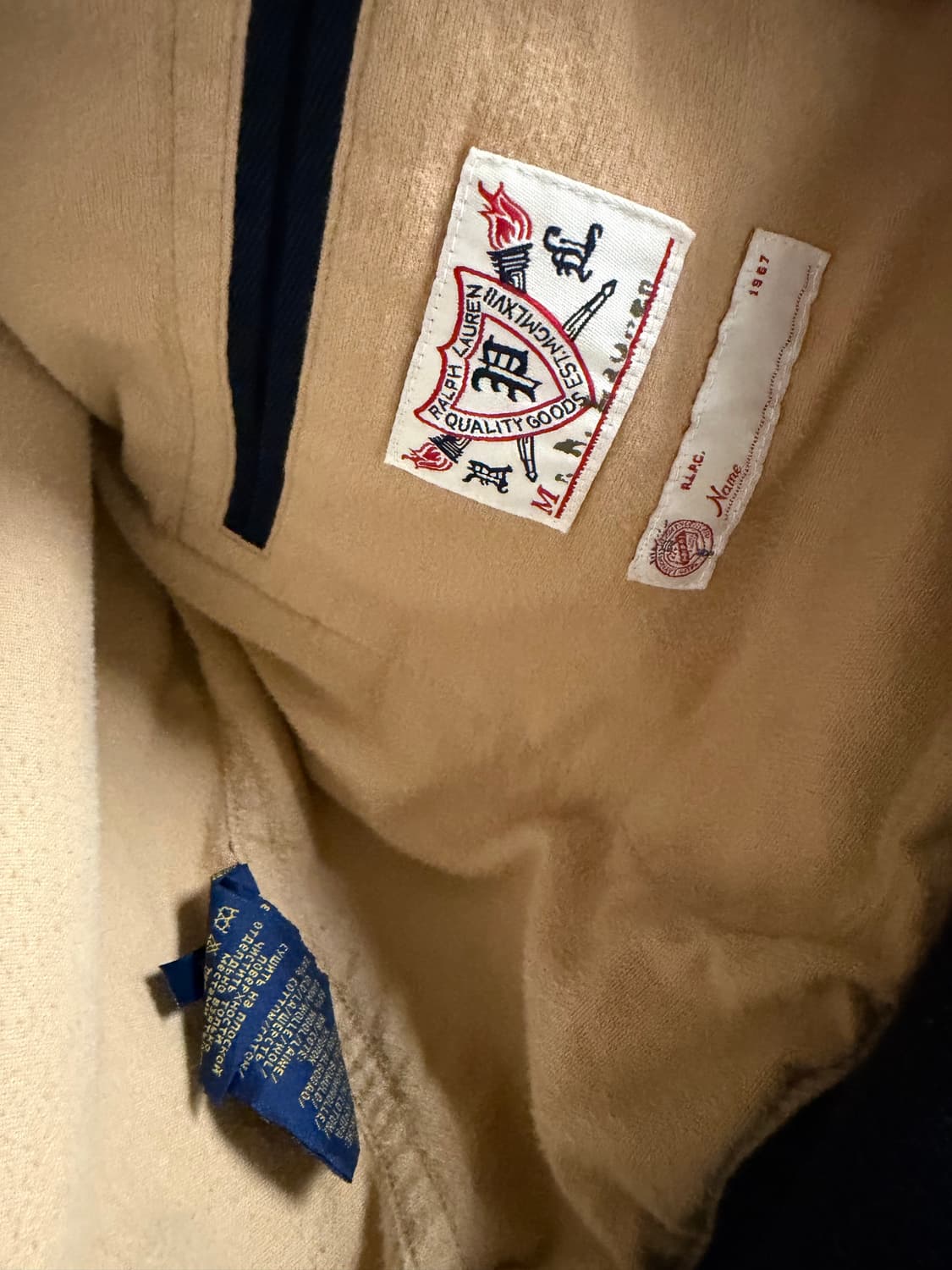 폴로 랄프로렌 / 풋볼 불독 코튼 레더 바시티 / L 상품이미지9