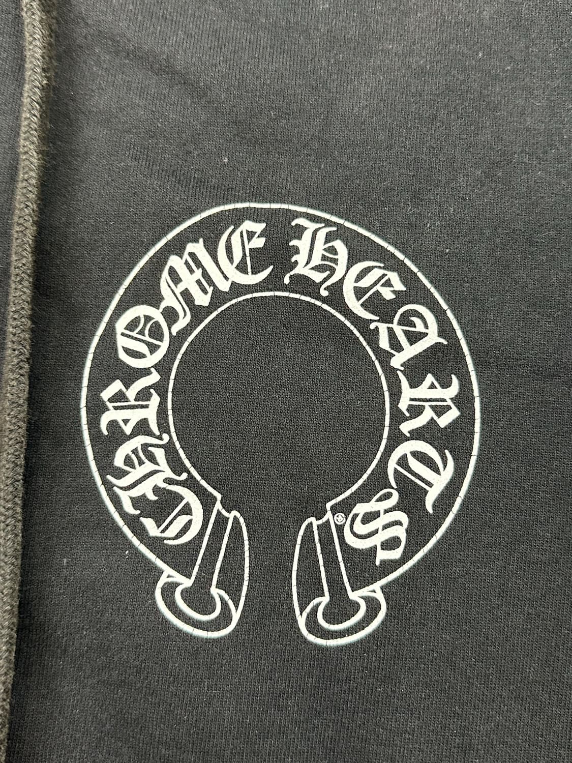 [XXL] 백화점판 정품 크롬하츠 홀스슈 플로랄 플리스 집업 후드 블랙 상품이미지6