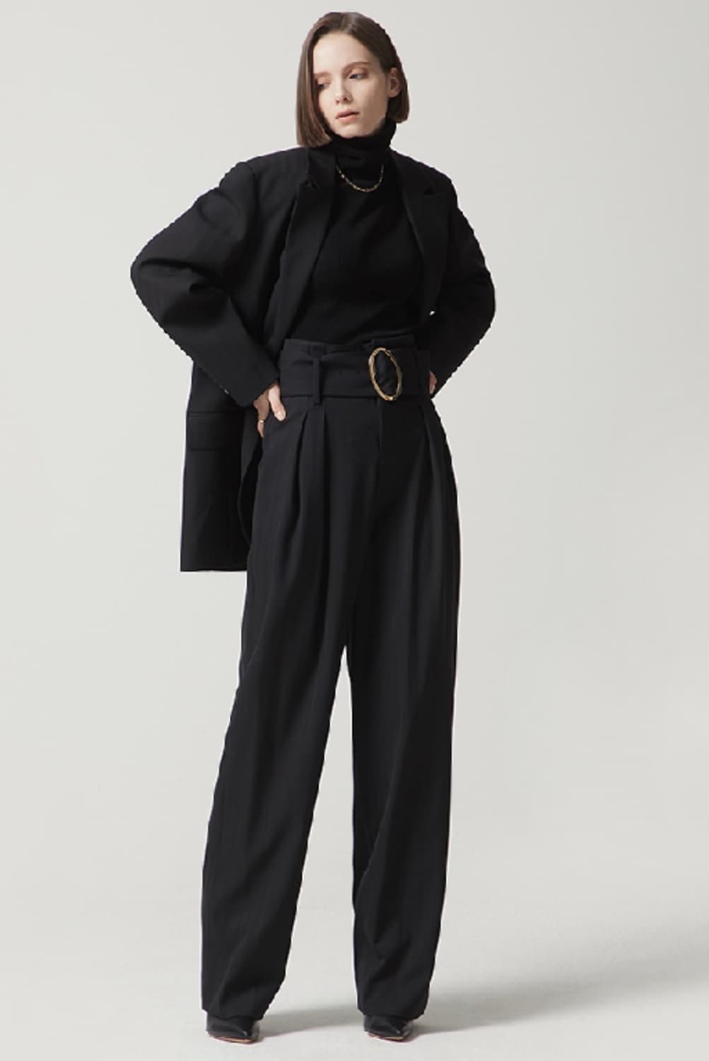 마른55 55 IRO 이로 정가70만 하이웨이스트 와이드팬츠 슬랙스 바지 상품이미지1