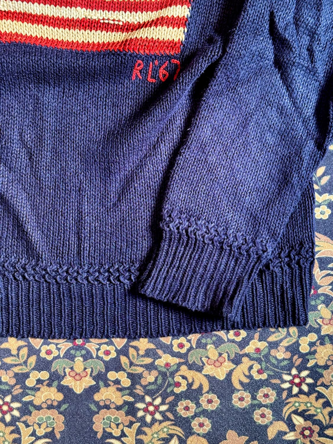 폴로 숄카라 성조기 니트 상품이미지6