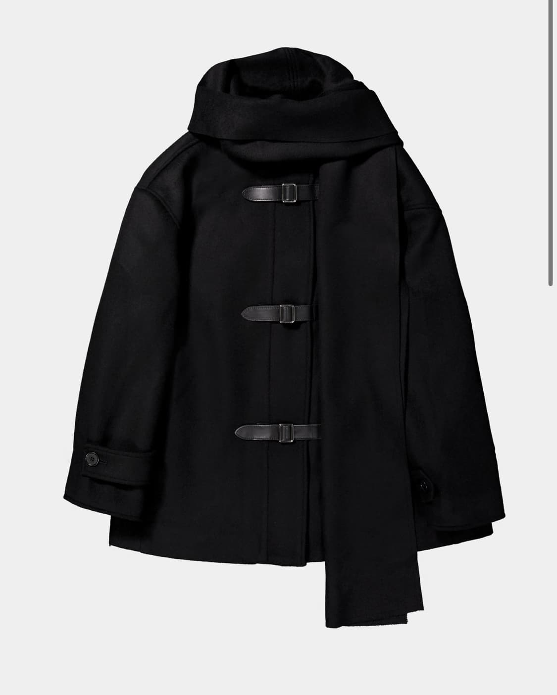 생긴스튜디오 머플러 코트 차콜 컬러 판매 상품이미지1