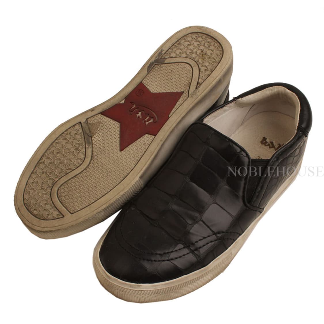 아쉬 블랙 와니패턴 레더 슬립온 36 상품이미지3