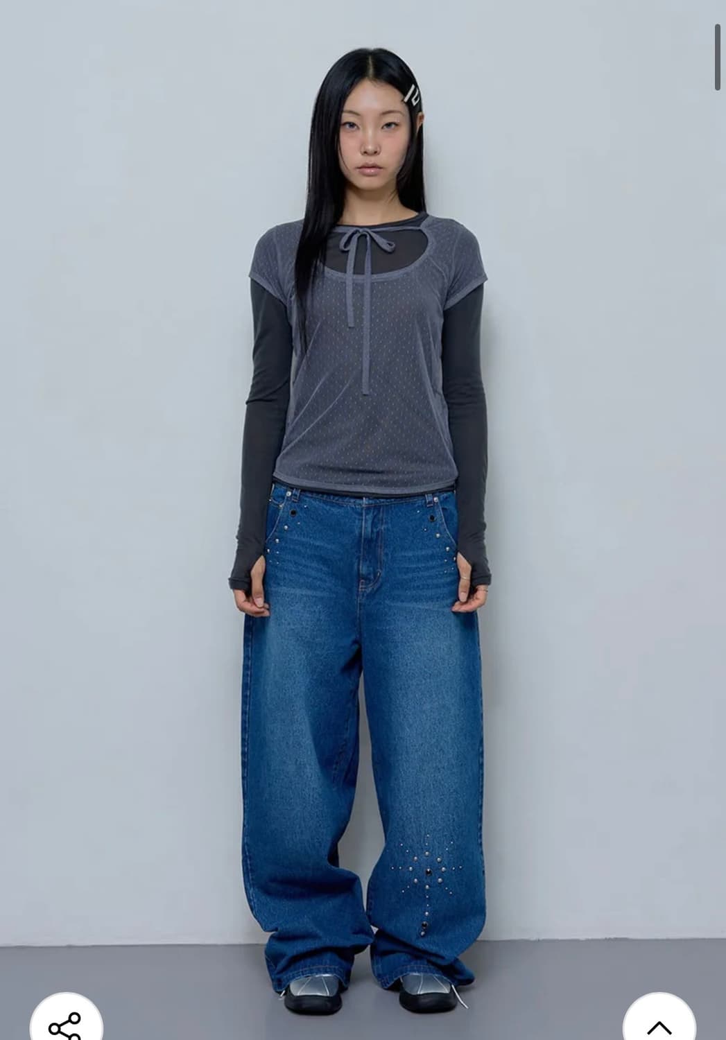 팬시클럽 도트 레이어드 롱슬리브 상품이미지2