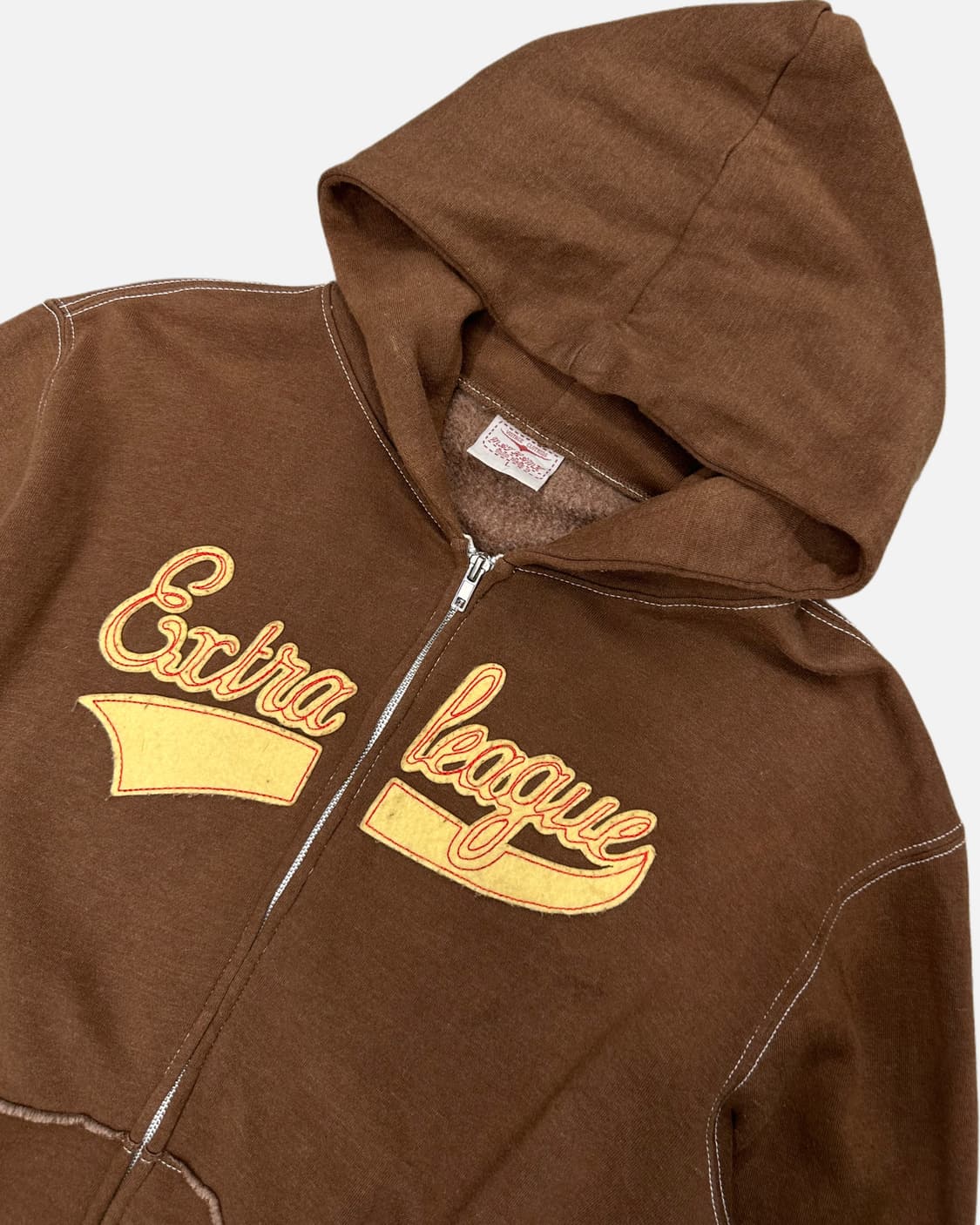 vintage brown patch hood zip-up 상품이미지3
