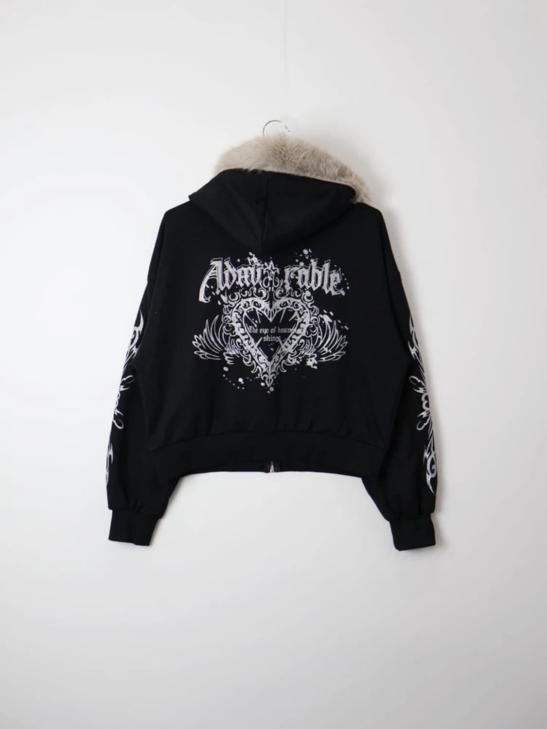 RAD FOUR REAL Fur Hood Zip Hoodie 상품이미지6