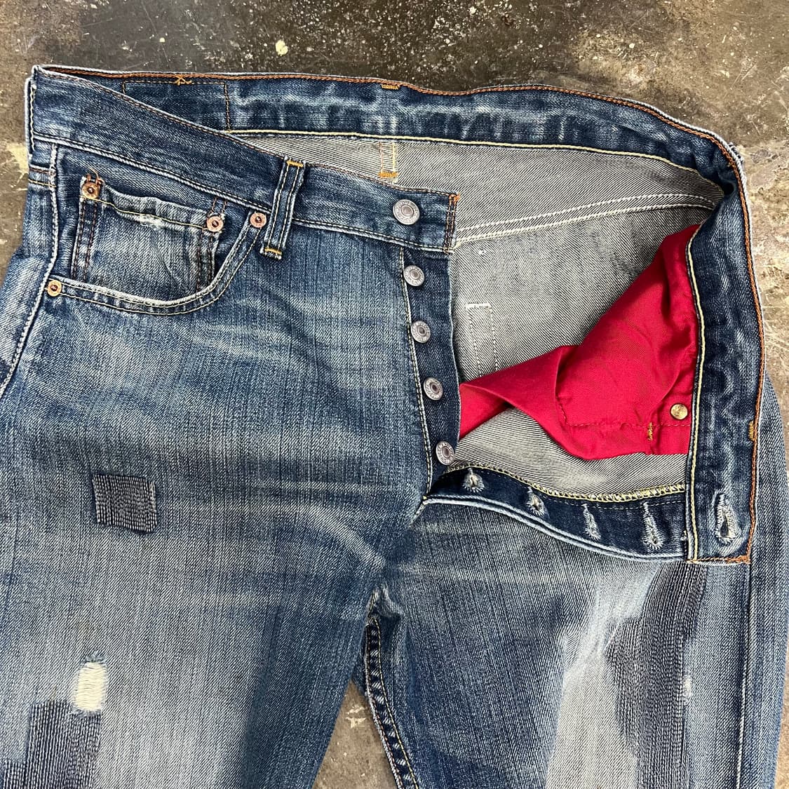 31) 리바이스 501 청바지 데님팬츠 아메카지 워크웨어 상품이미지5