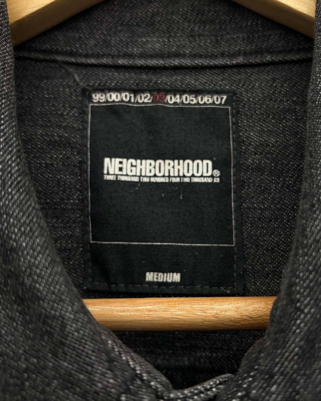  네이버후드 투포켓 블랙 데님 워크 셔츠 상품이미지6