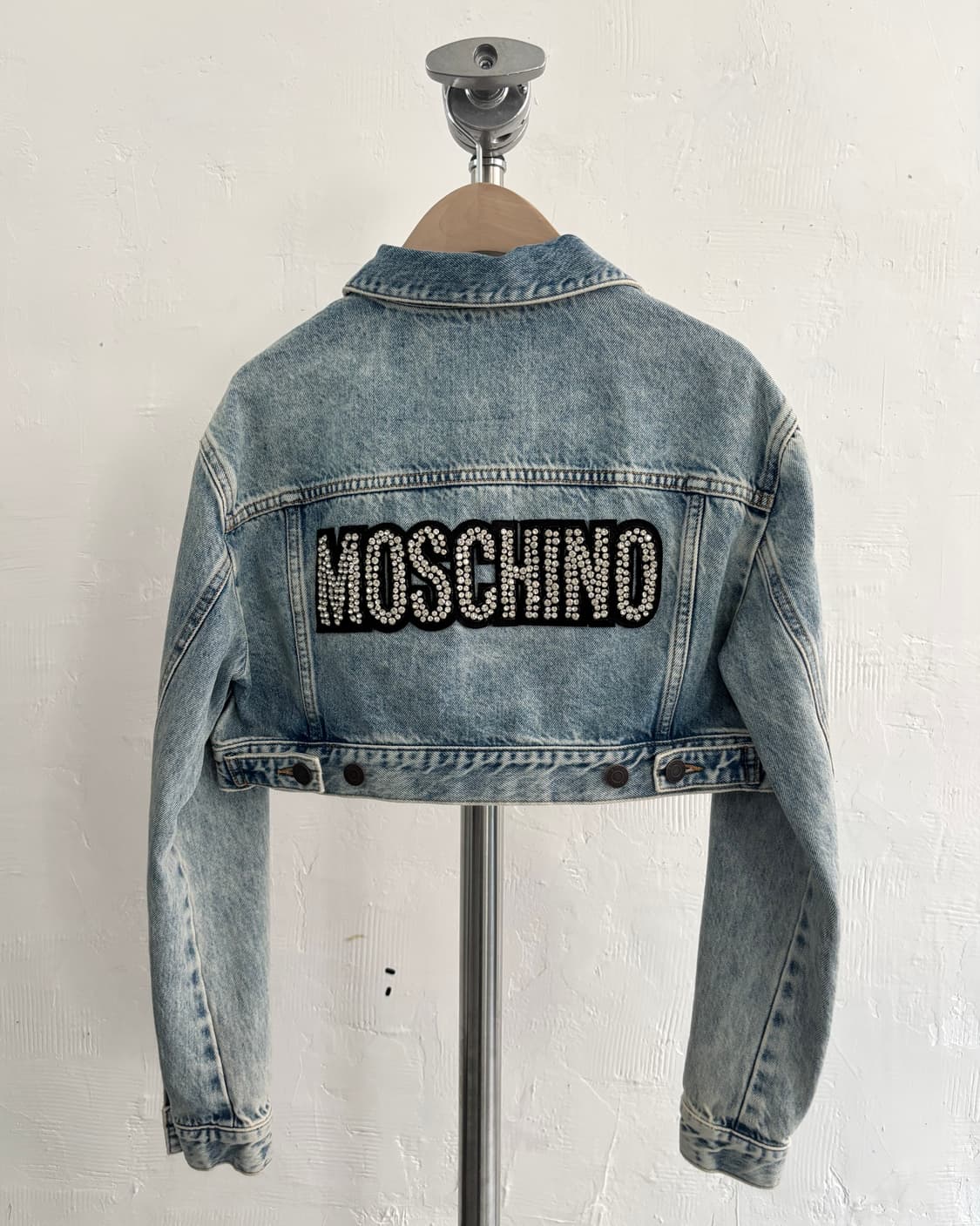 H&M x Moschino 모스키노 로고 크롭 데님 자켓 상품이미지8