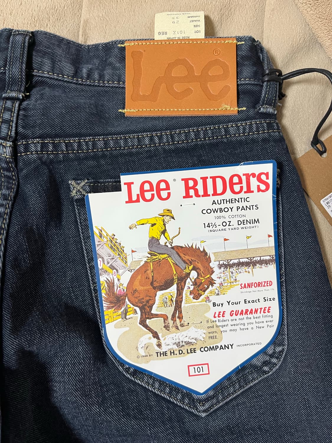 (일본제) Lee 101Z 워시드 데님 워싱 made in japan 상품이미지2