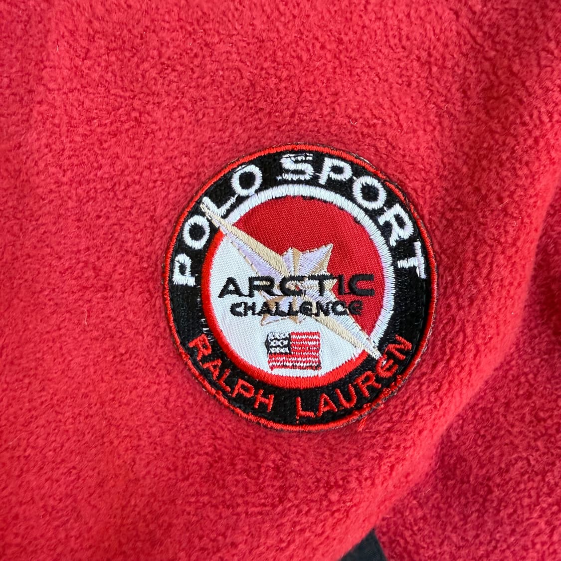폴로 스포츠 빈티지 플리스 하프집업 레드 상품이미지4