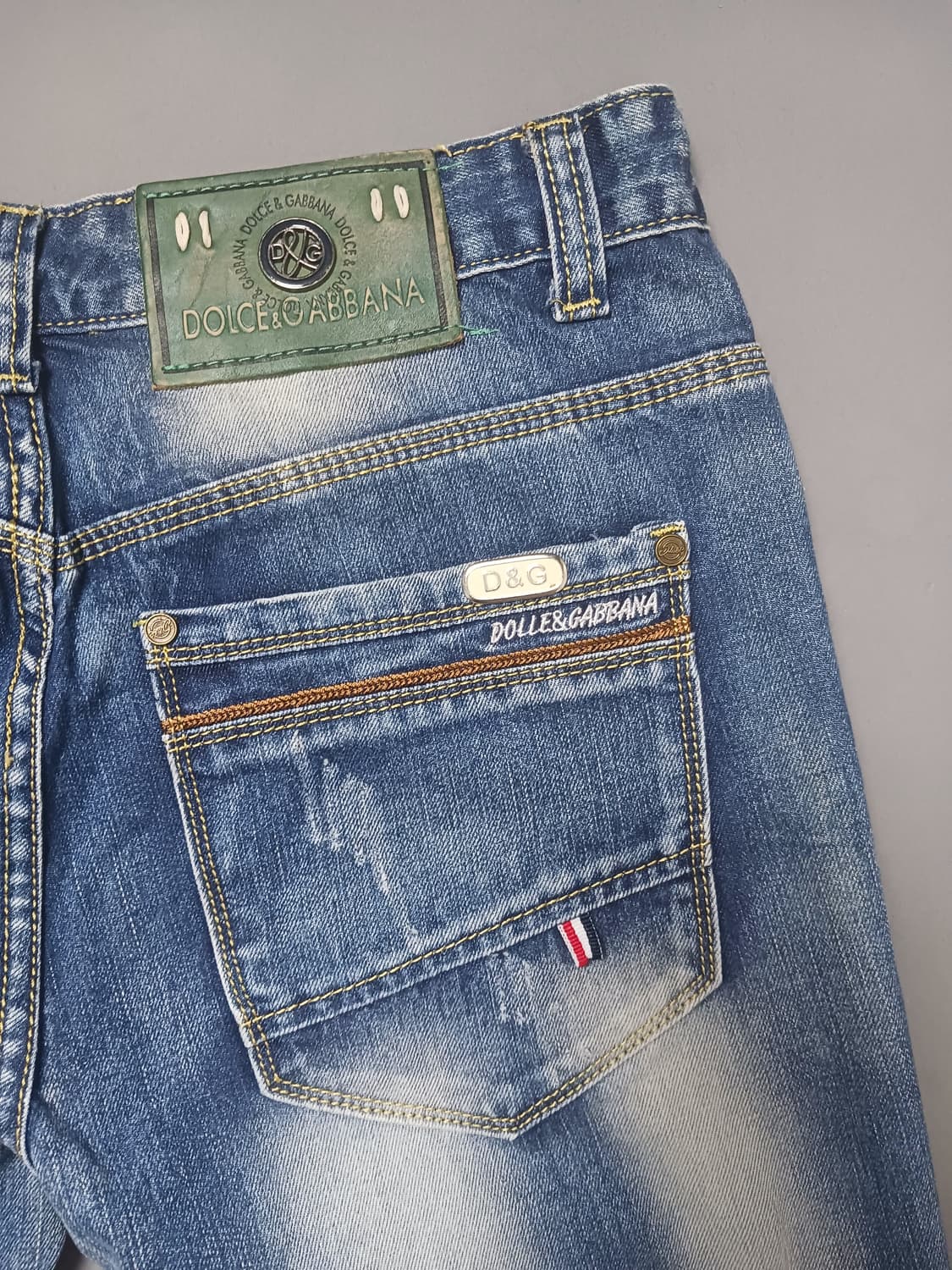 [32] 돌체앤가바나 자수 래더패치 스트레이트진 청바지 상품이미지9