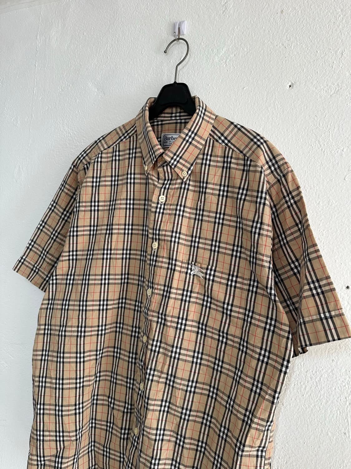 버버리 노바체크 베이지 반팔셔츠 상품이미지3