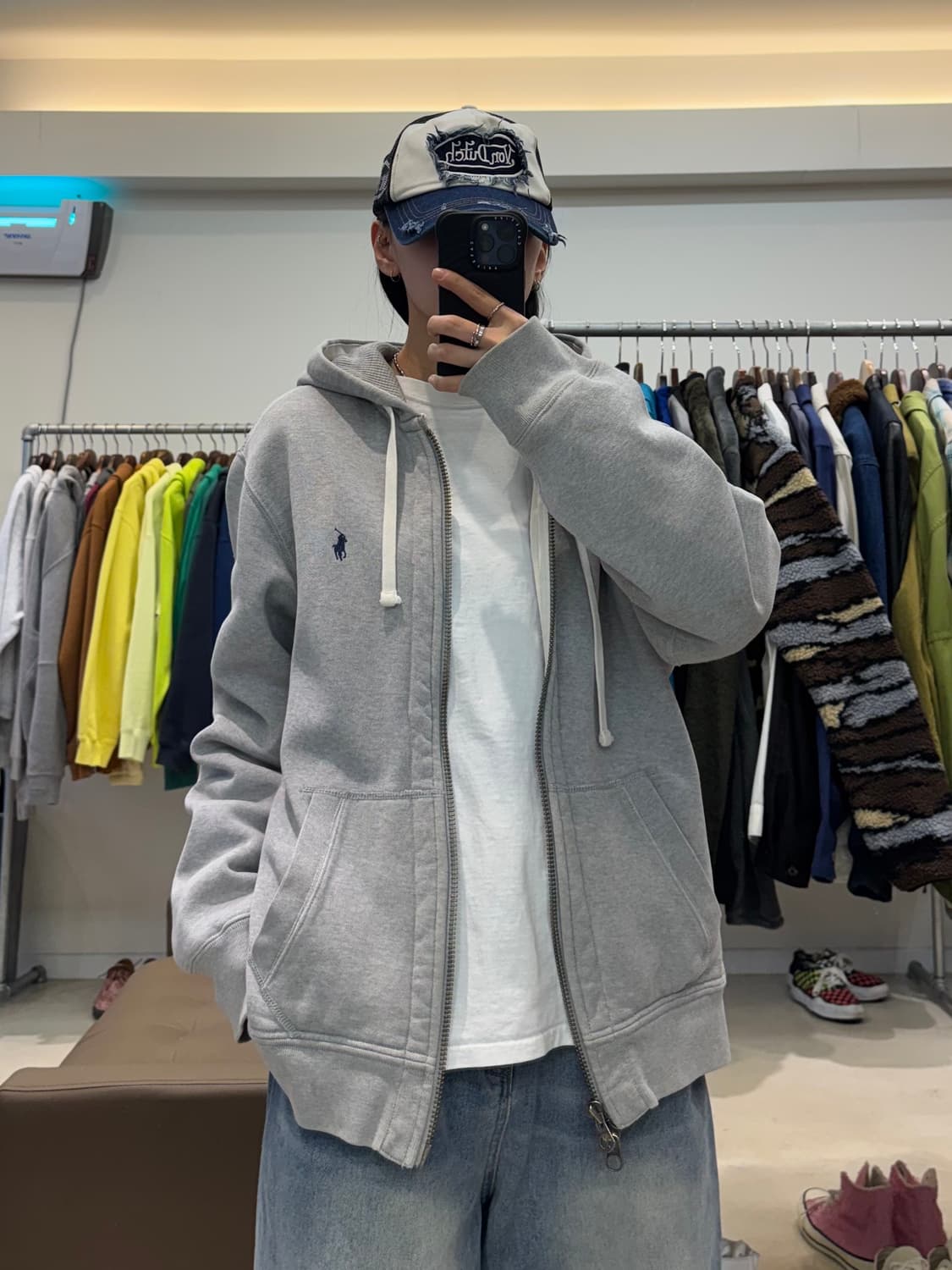 폴로 랄프로렌 투웨이 와플 후드집업 상품이미지8