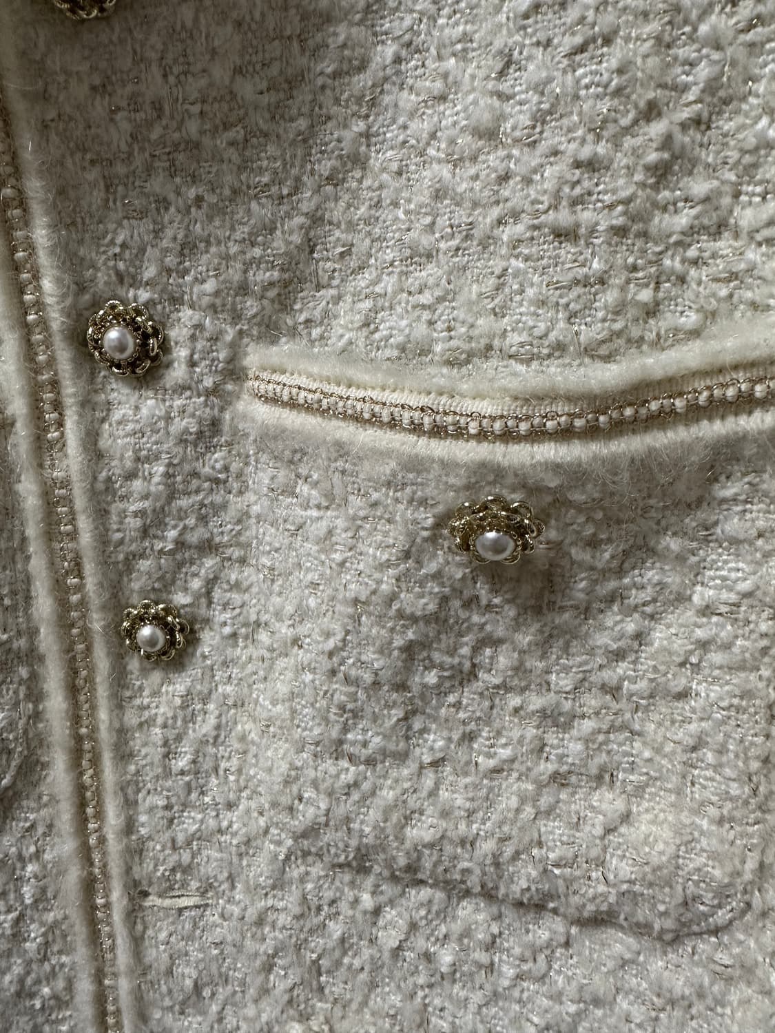 엑스오디너리 트위드 자켓 화이트 상품이미지4