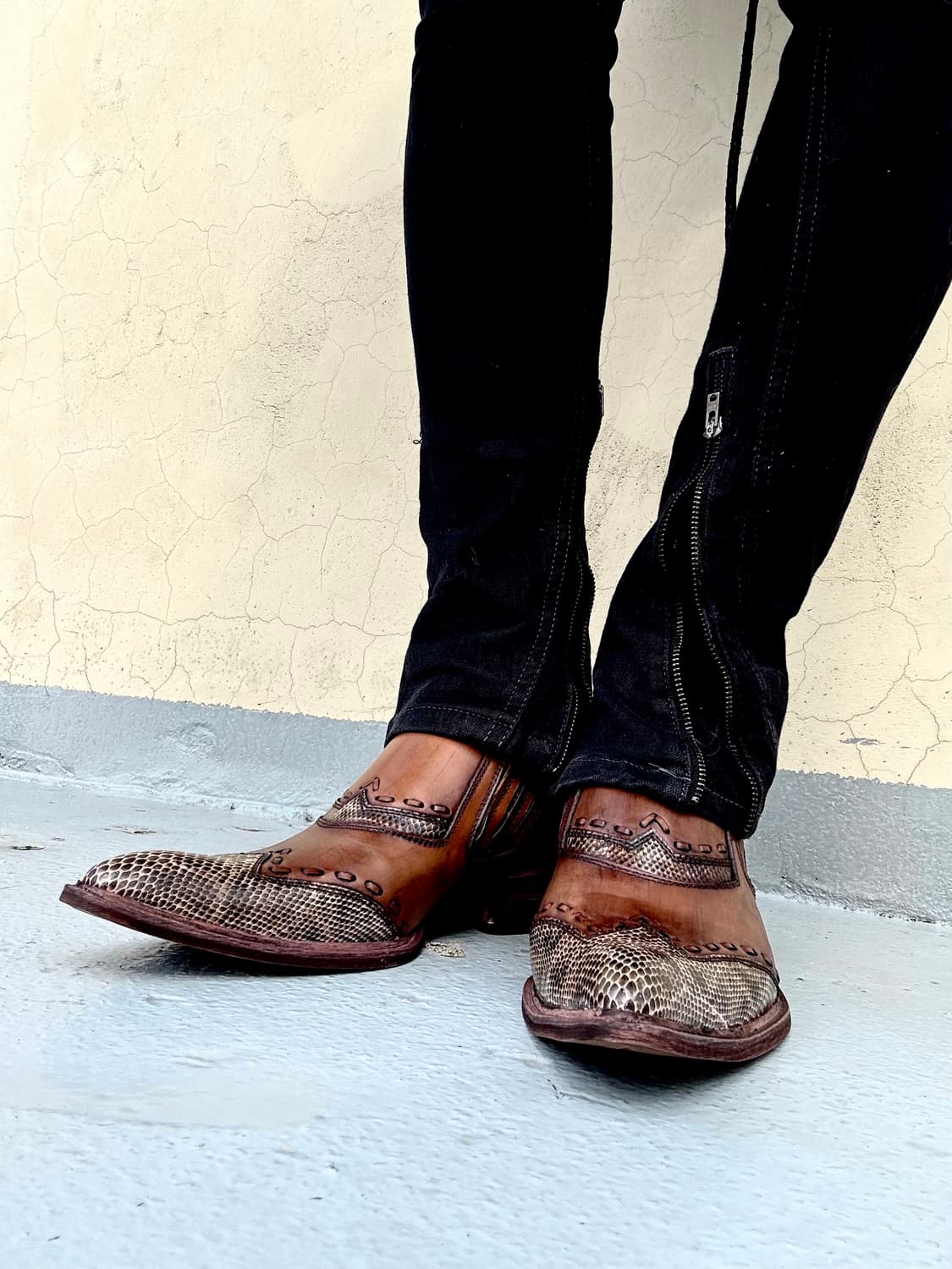 “Red Cover” 00’s Python Brown Leather Bo 상품이미지6