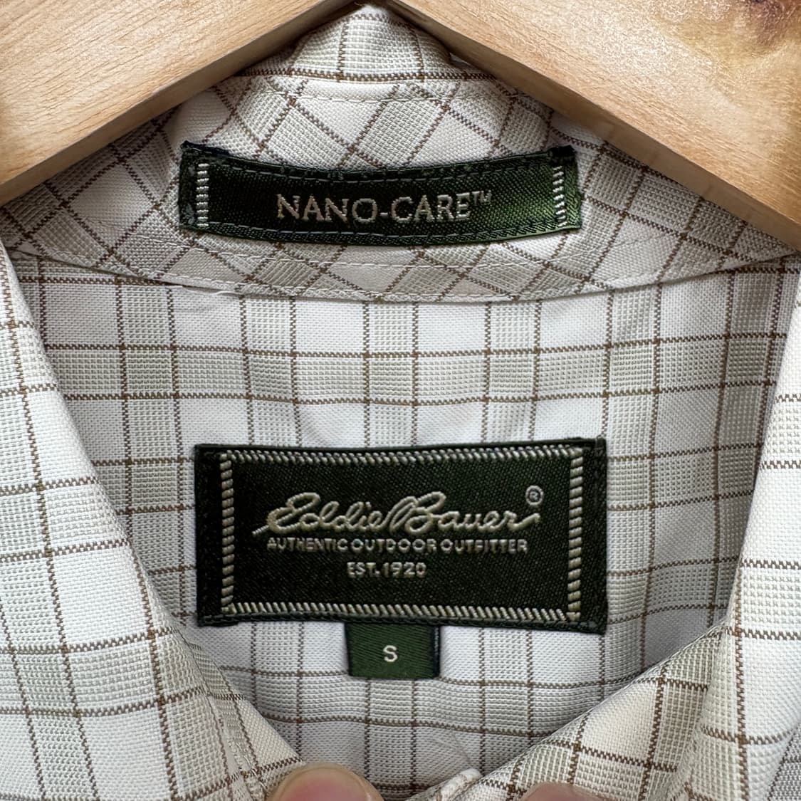 에디바우어 빈티지 체크 반팔 셔츠 남성S 상품이미지3