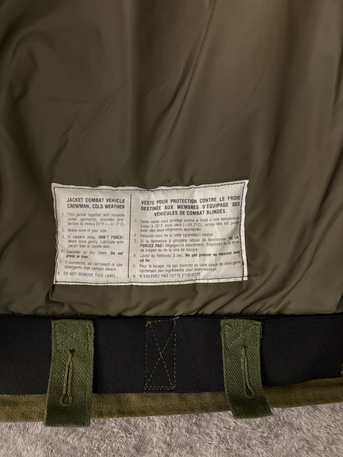 1985 캐나다군 AFV 탱커 자켓 스몰 롱 데드스탁 상품이미지6