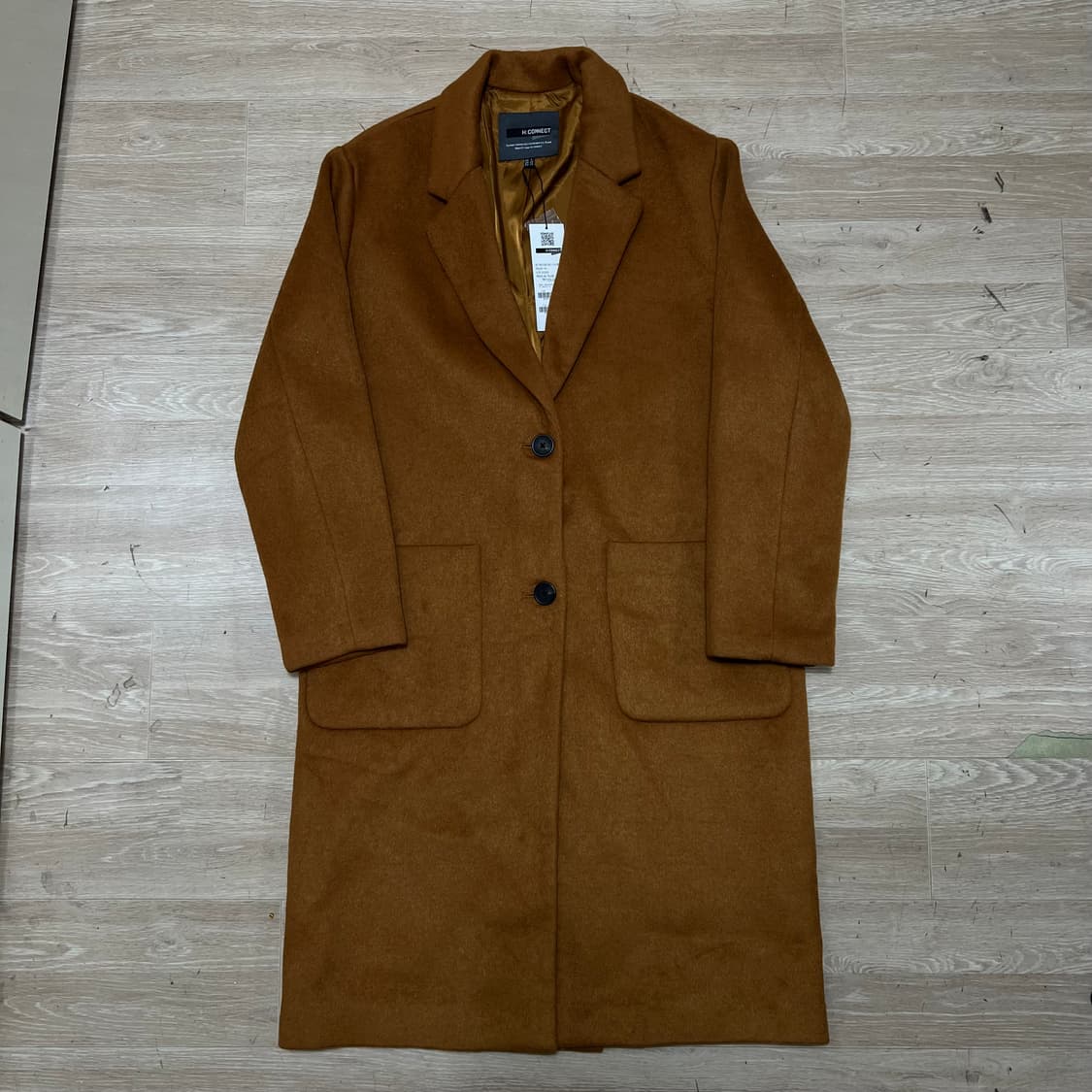 에이치커넥트 울 싱글 롱코트 [브라운] S/90 상품이미지1