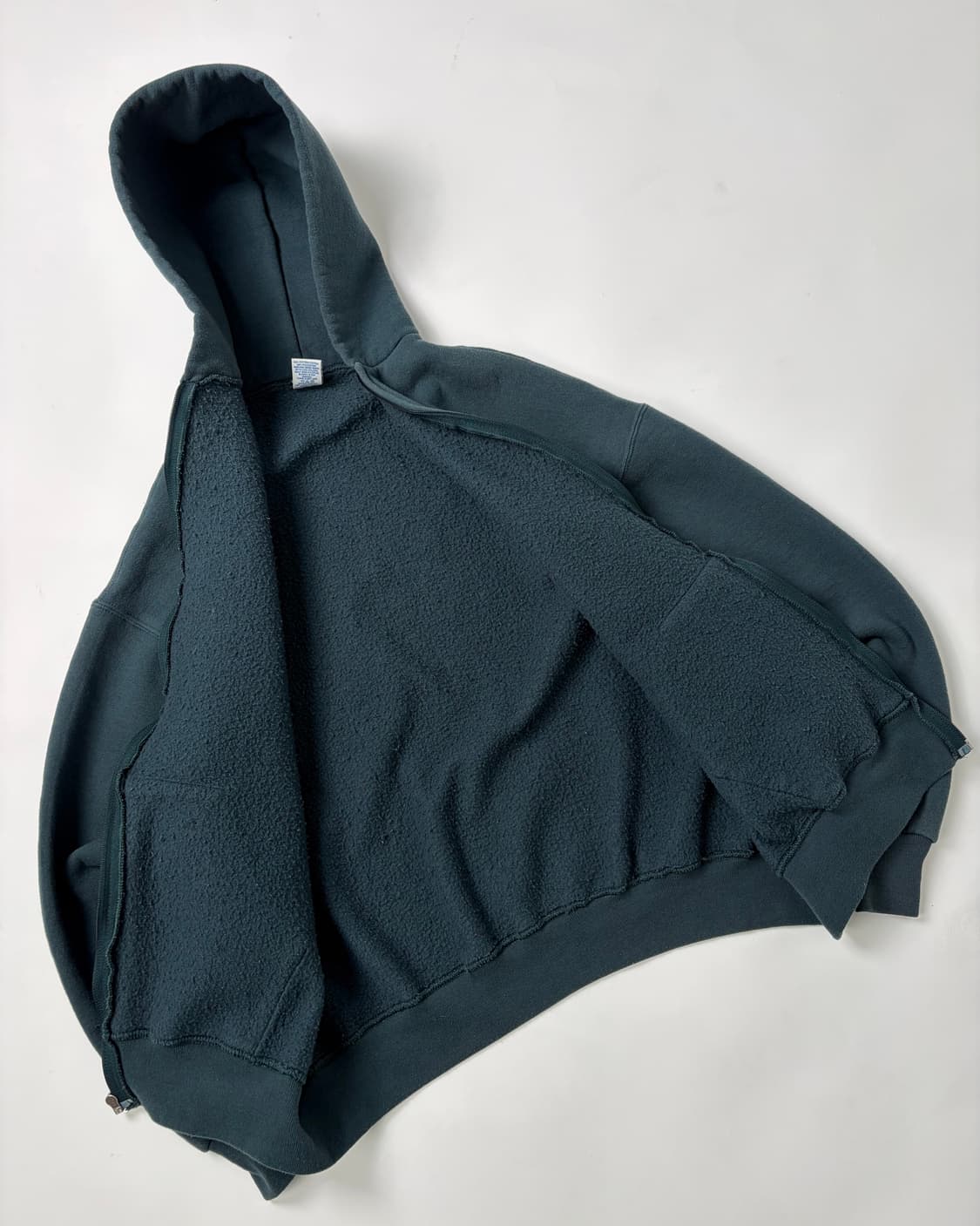 90s Russell Zip Up Hoodie (sage green) 상품이미지7