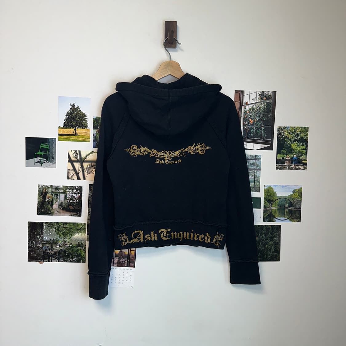 Black gold punk hood zipup 상품이미지3