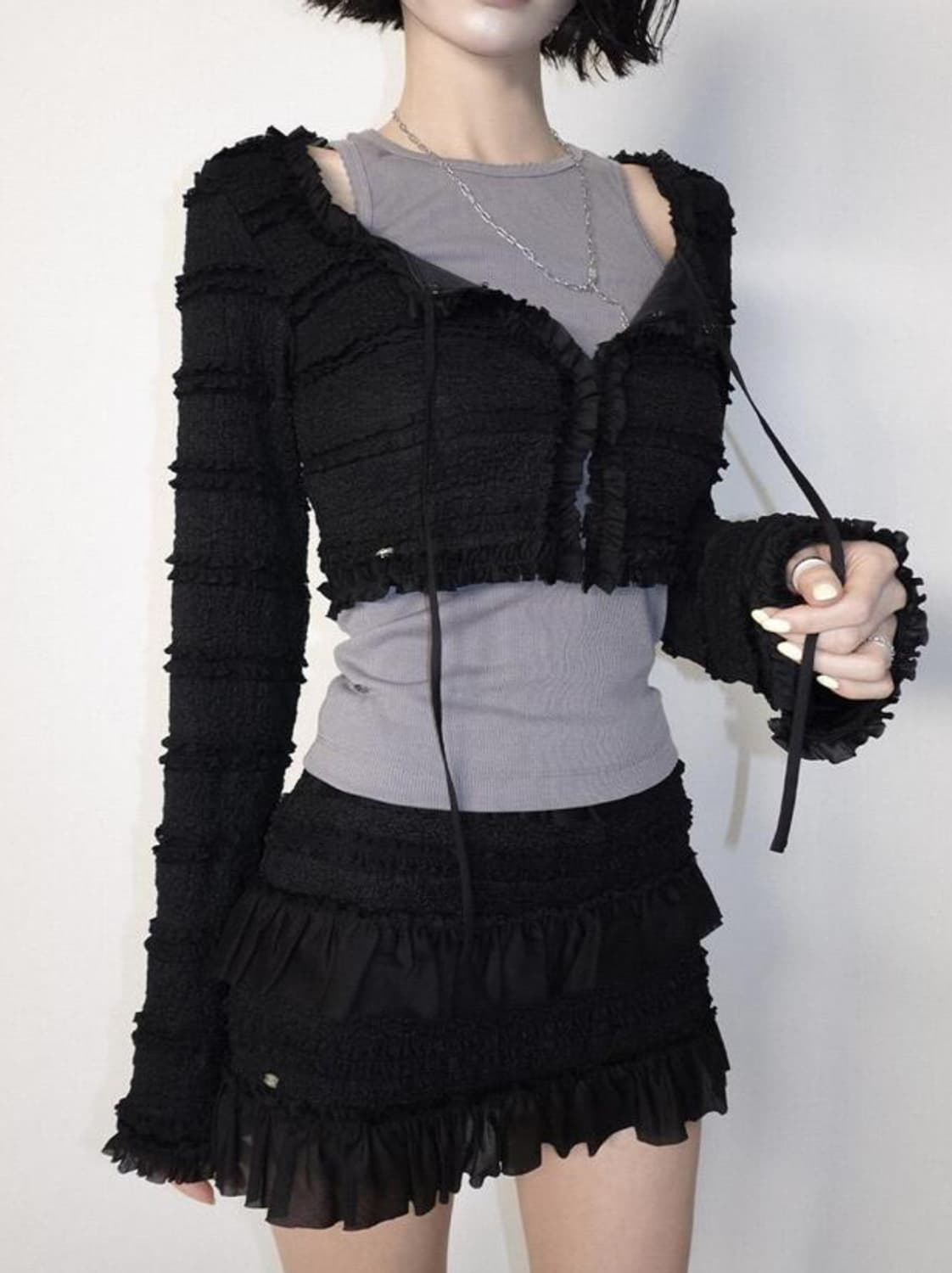 페일제이드 frill lace bolero cardi, skirt 상품이미지1