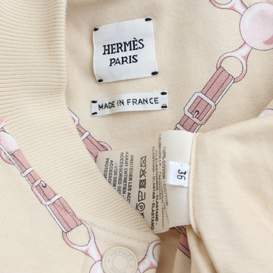 에르메스 베이지 순면 스냅버튼 자켓 (44) 상품이미지3