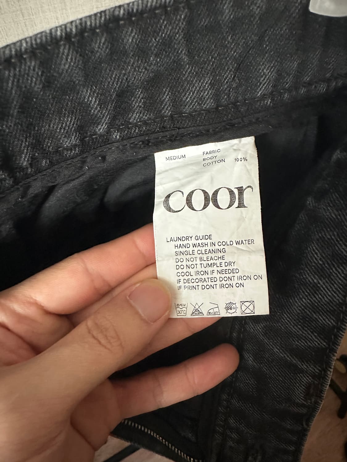 쿠어 딥 플리츠 커브드 데님 상품이미지3