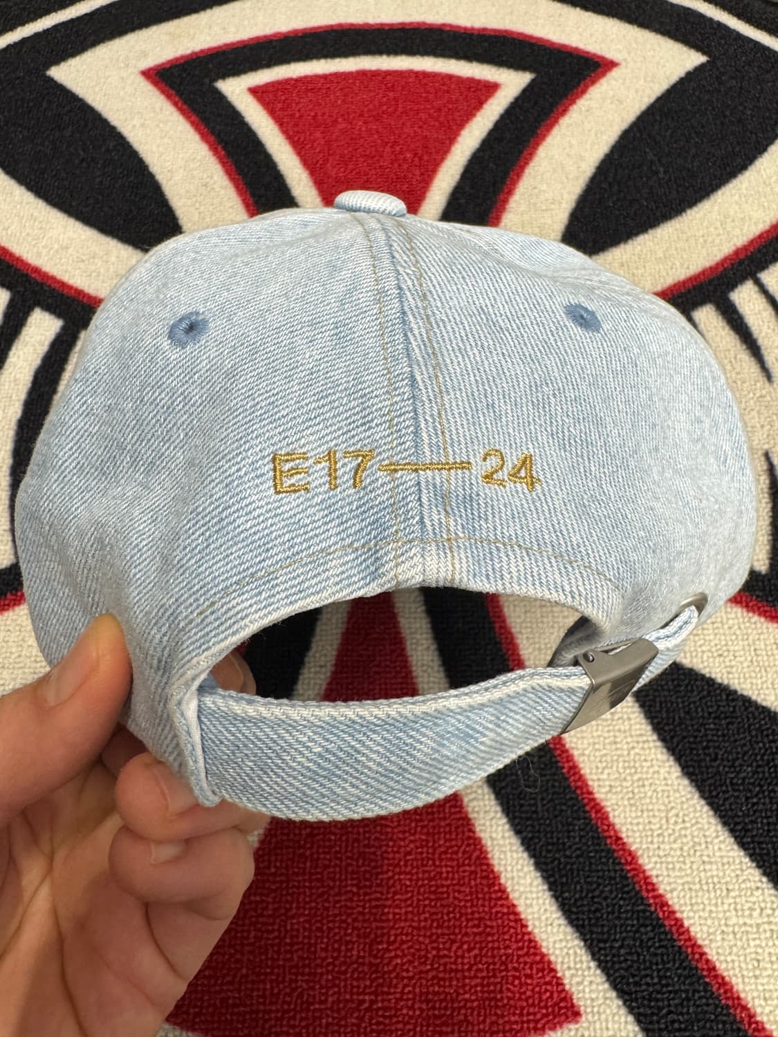 이미스 워시드 데님 볼캡 라이트 워시 데님 옐로우 상품이미지4