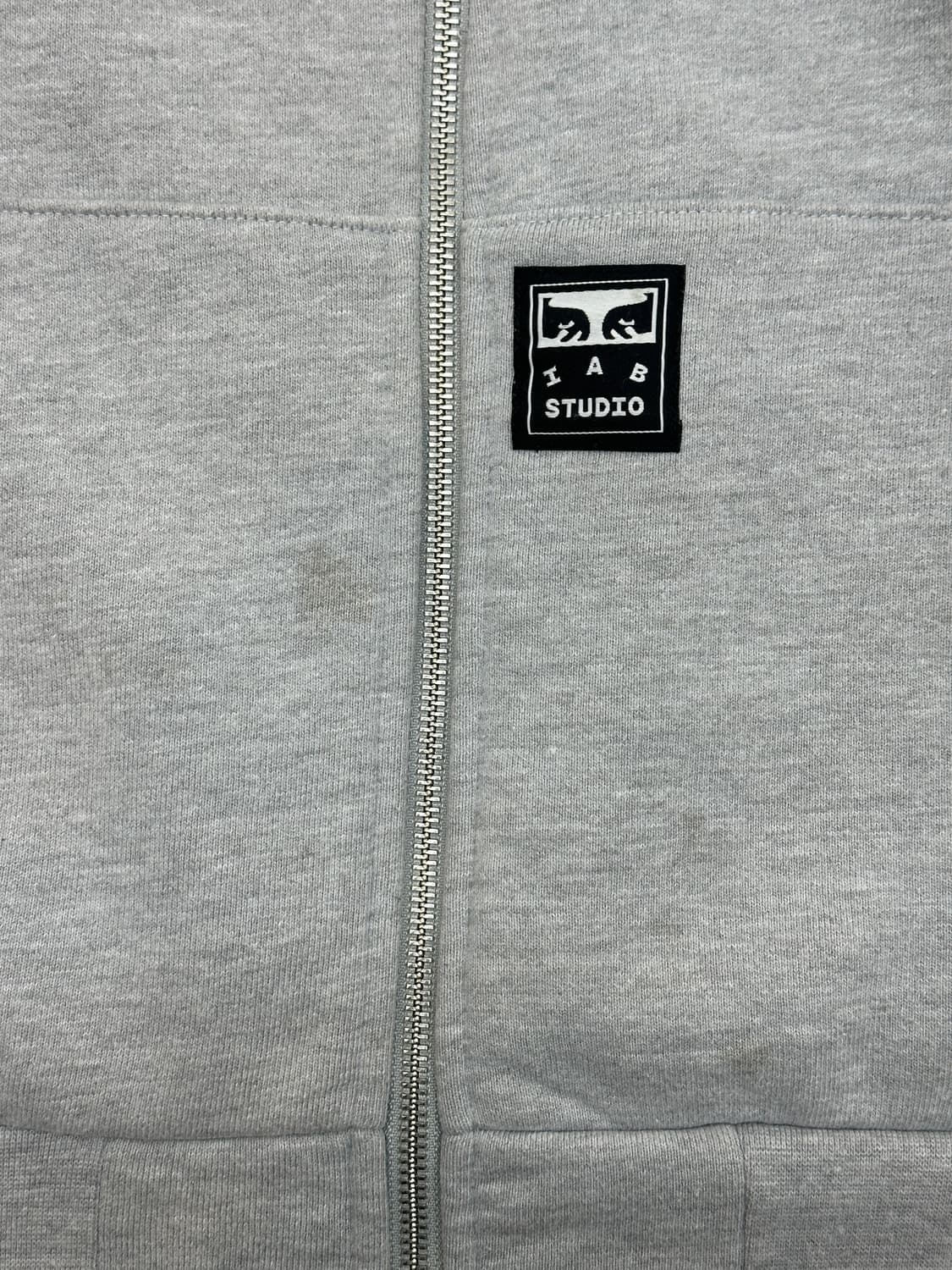 아이앱 스튜디오 x 오베이 아이콘 엑스트라 헤비 집업 후드 그레이 헤더 상품이미지5