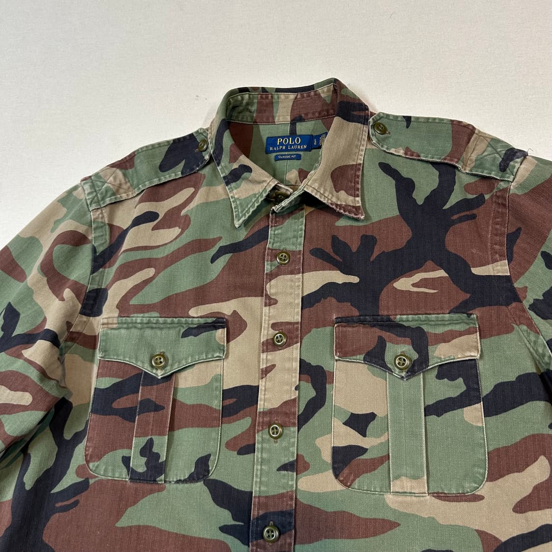 L) 폴로 랄프로렌 HBT 우드랜드 카모 셔츠 상품이미지3