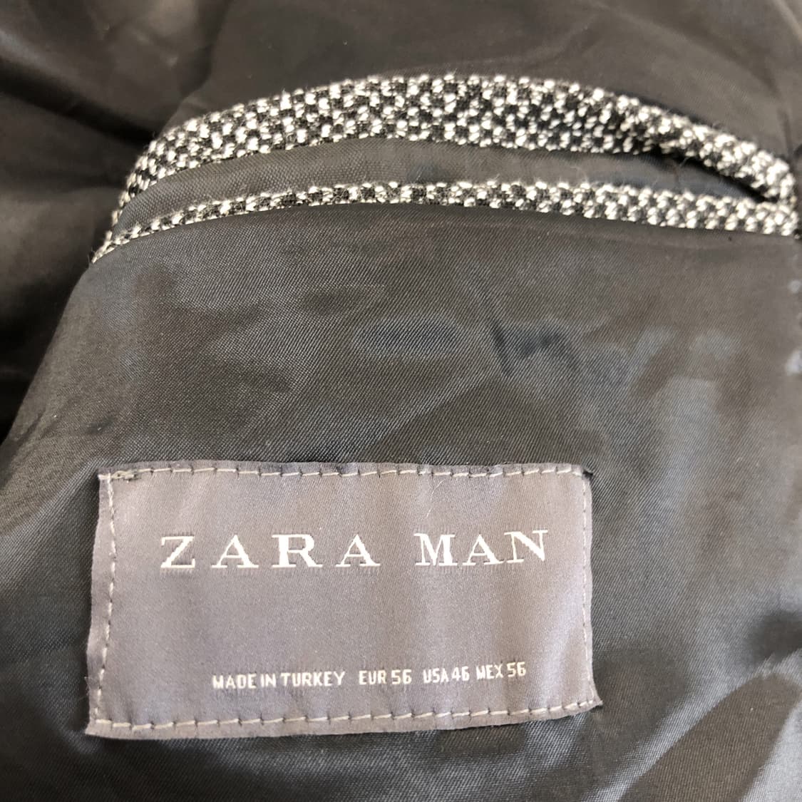 자라 그레이 트위드 혼방자켓 105 상품이미지7