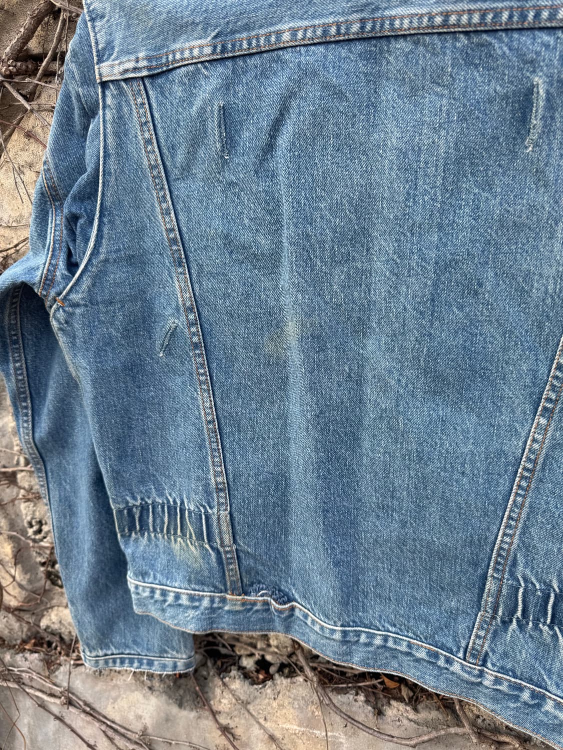 90s 랭글러 제팬 11mjz 빈티지 복각 데님 트러커 자켓 상품이미지6