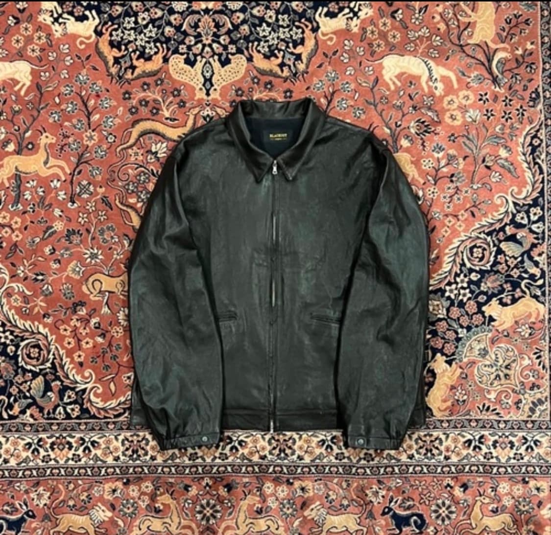 [구매] 느린양반 x 블랙아웃 스포츠 레더 자켓 (M) 상품이미지1