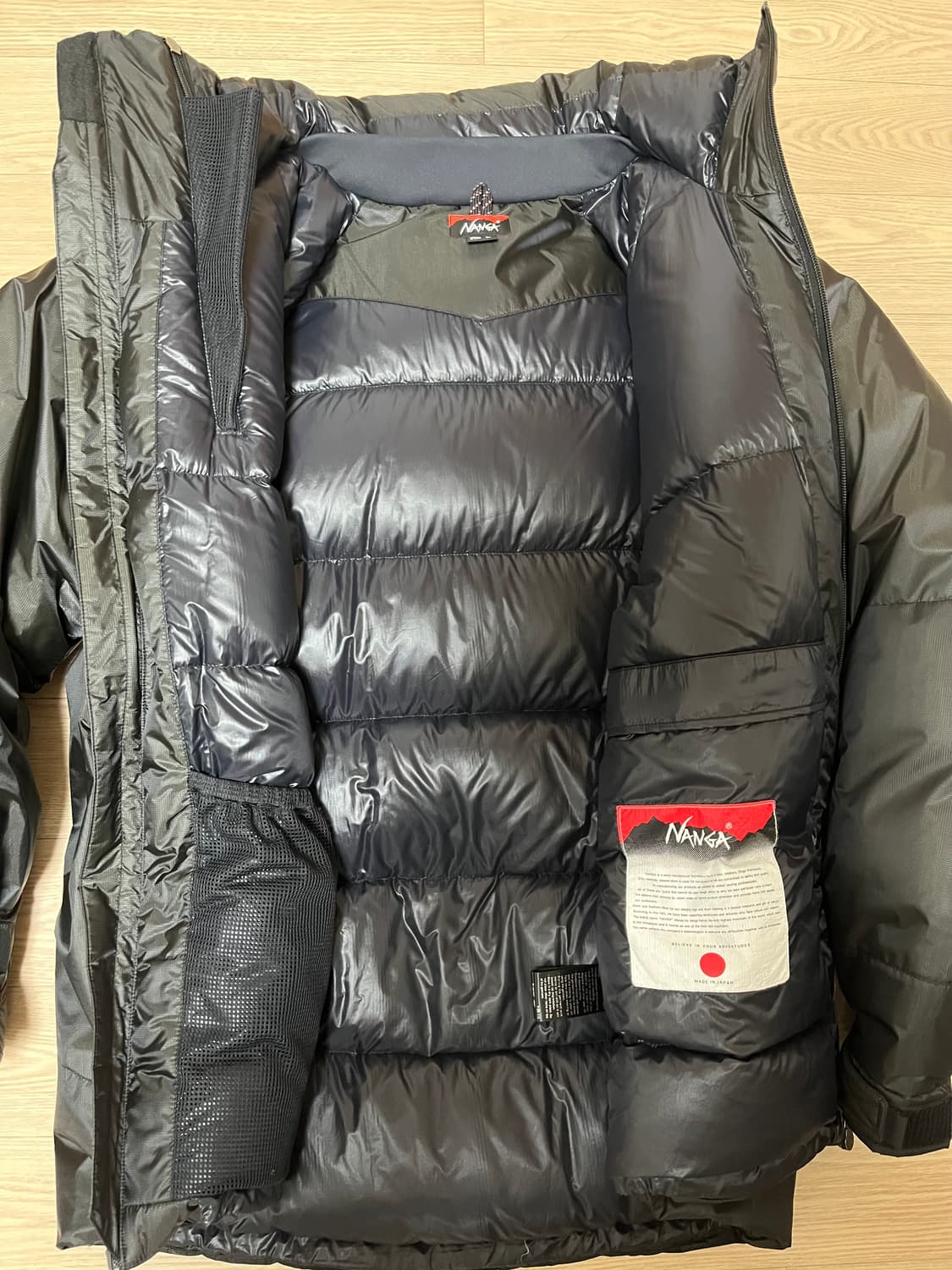 난가 스탠드 칼라 다운 자켓 미카미 블랙 - L 상품이미지4