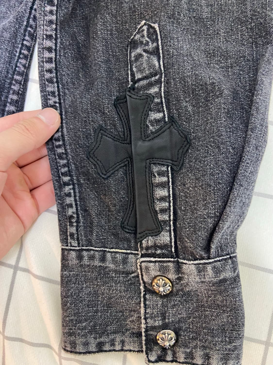 크롬하츠 레더패치 데님자켓 사이즈 m 상품이미지3