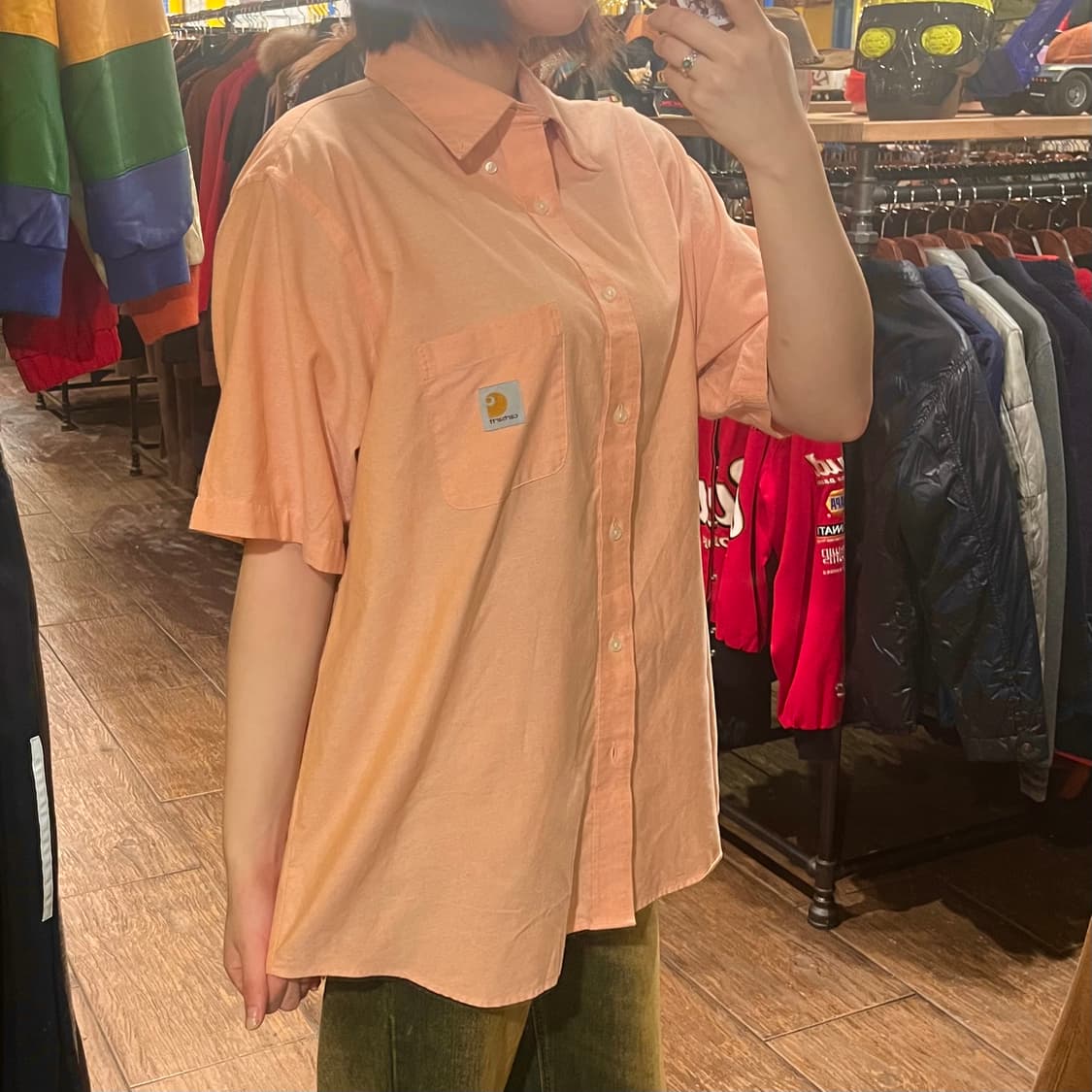 [HI] 칼하트 반팔 셔츠 코랄 상품이미지3