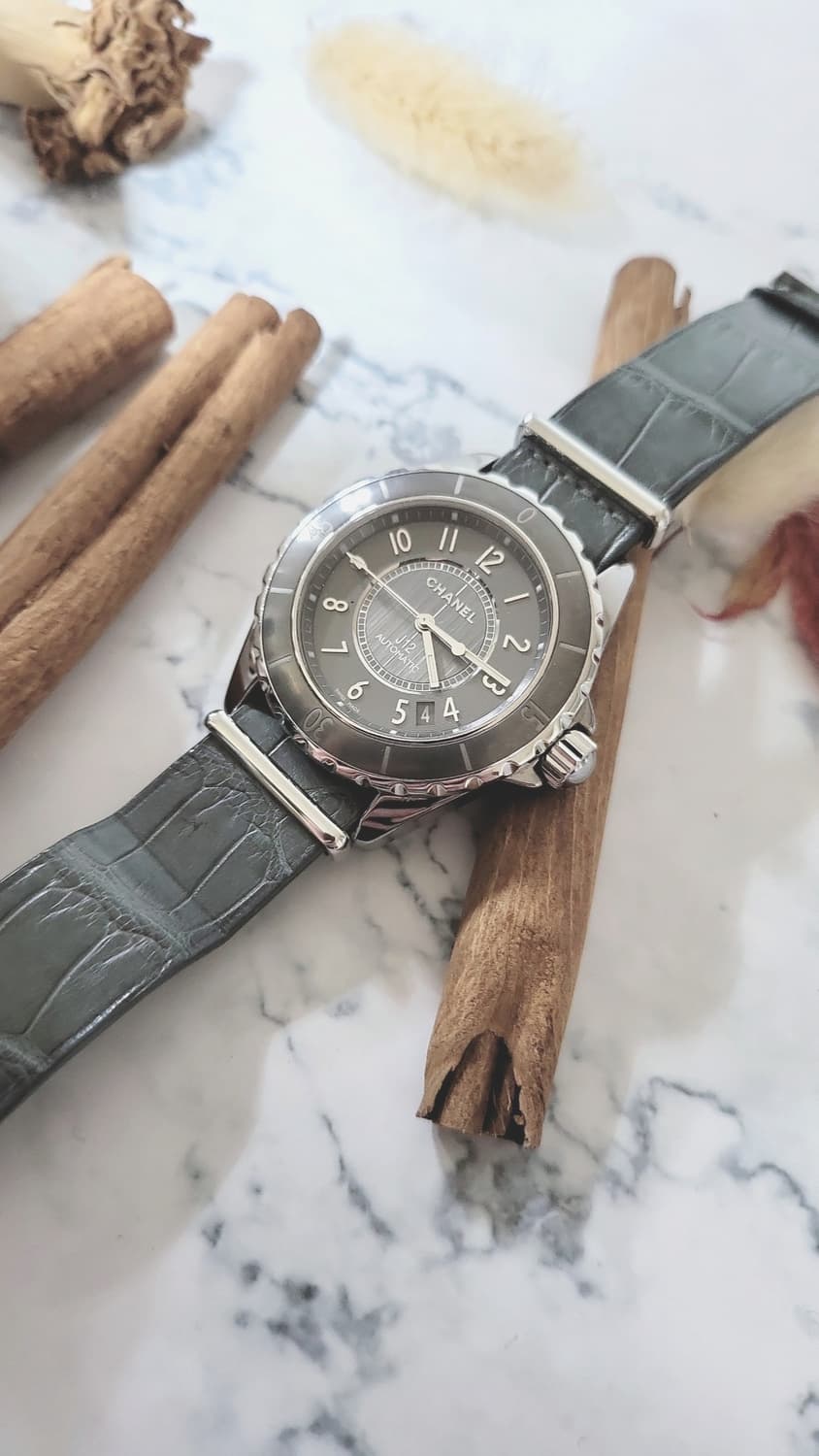 정품 샤넬 J12 38mm 티타늄 오토메틱 시계 (풀구성품) 상품이미지1