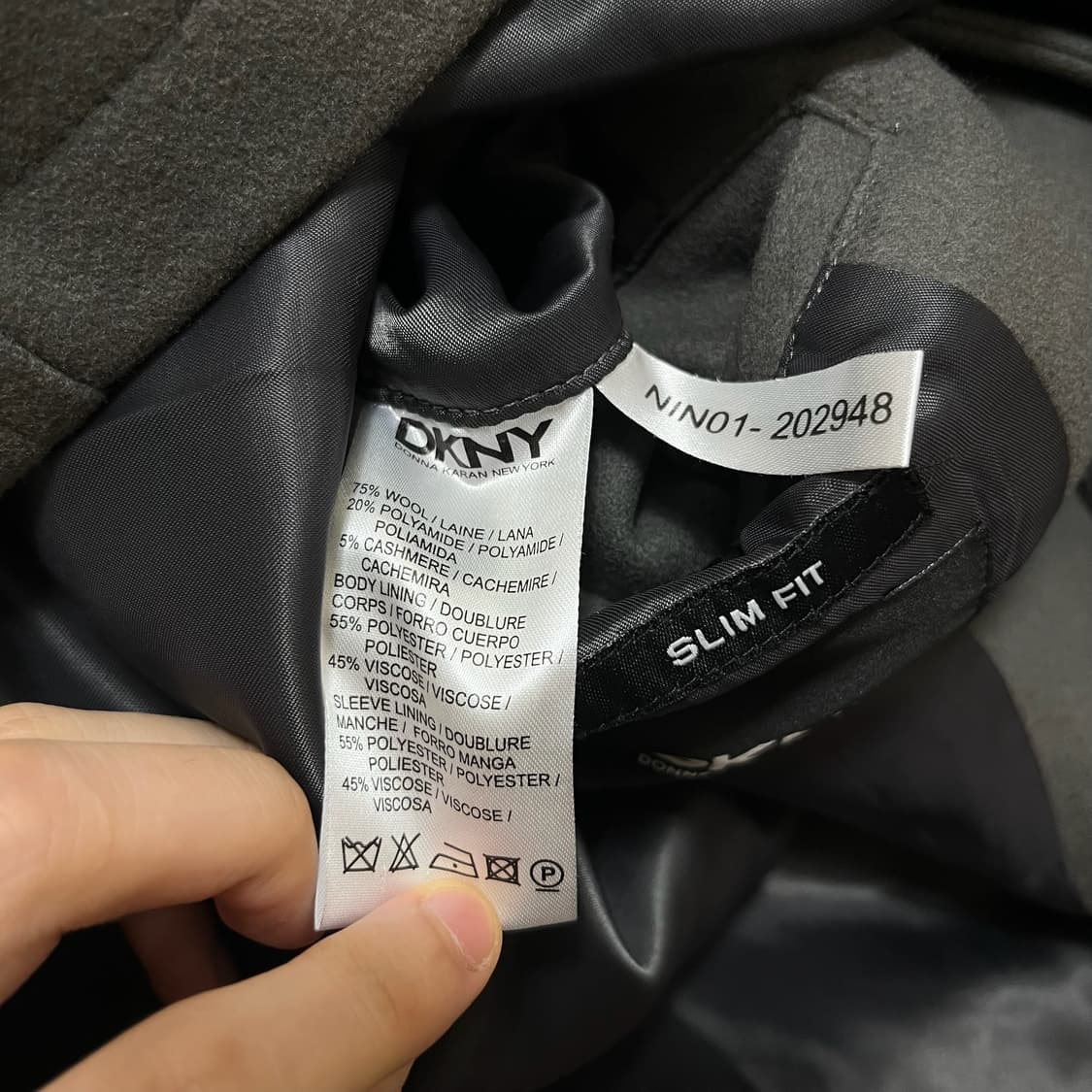 DKNY 뉴욕 남성 클래식 싱글 맥코트 38 상품이미지5