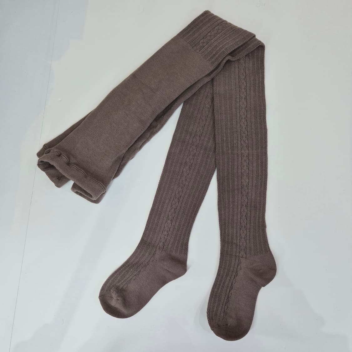 브라운 니트 패턴 여성 타이즈 상품이미지1