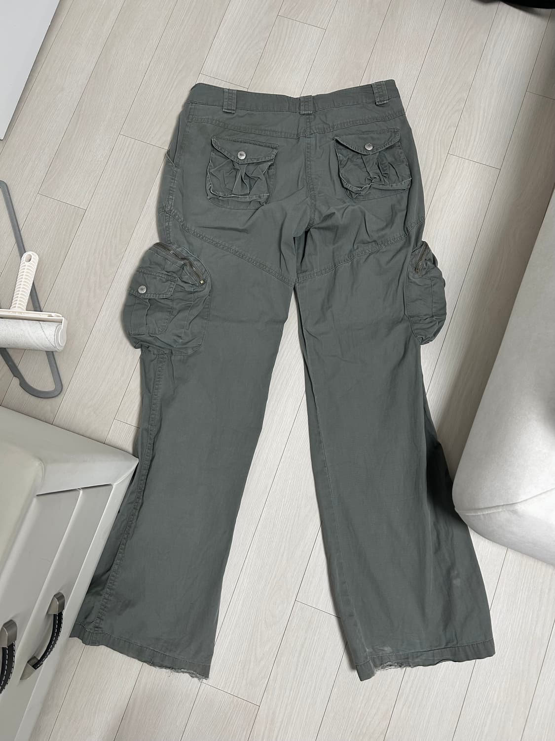 빈티지 그레이카키 카고팬츠 상품이미지2