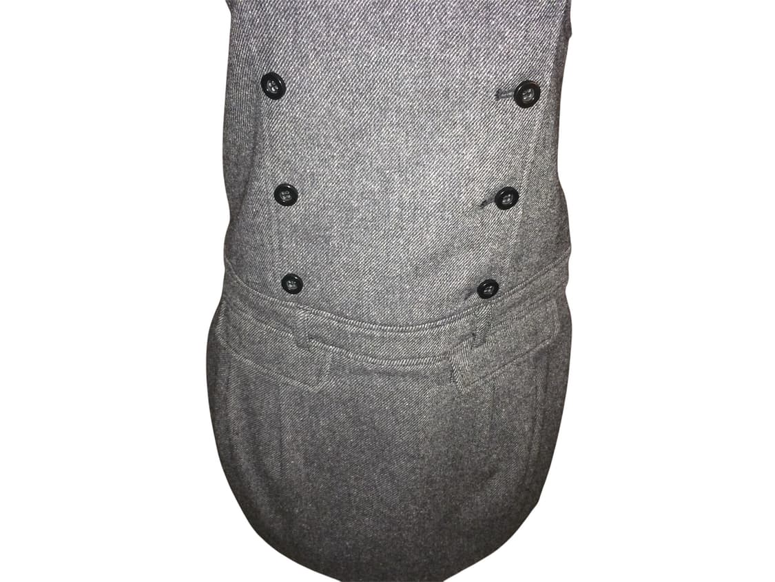 더블 버튼 울 점퍼 스커트 원피스 상품이미지2