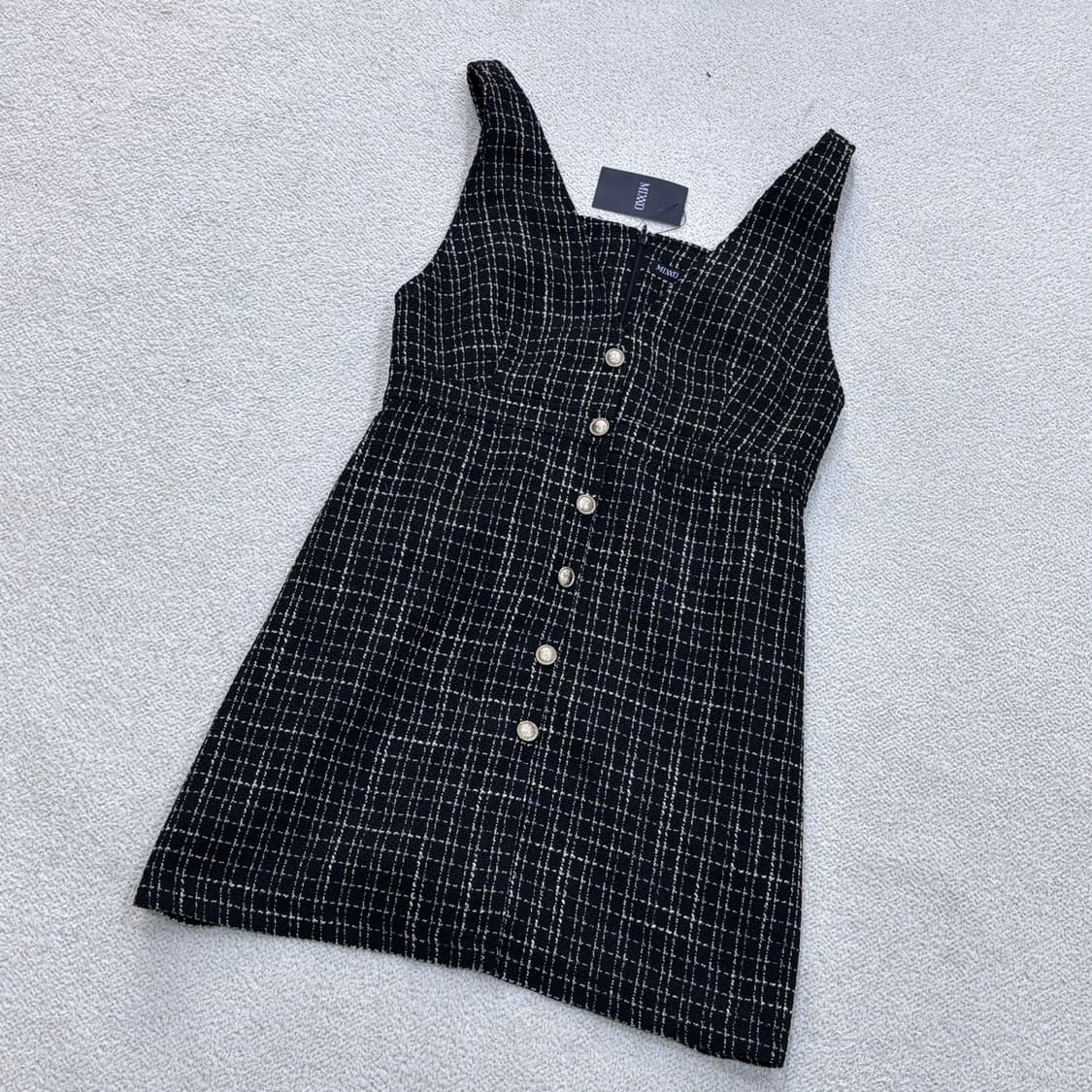 L 새상품 미쏘 트위드 뷔스티에 원피스 0424E 상품이미지1