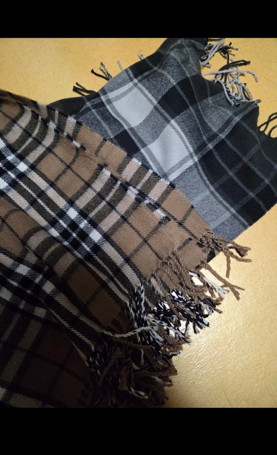 체크 머플러 2종 일괄 상품이미지1