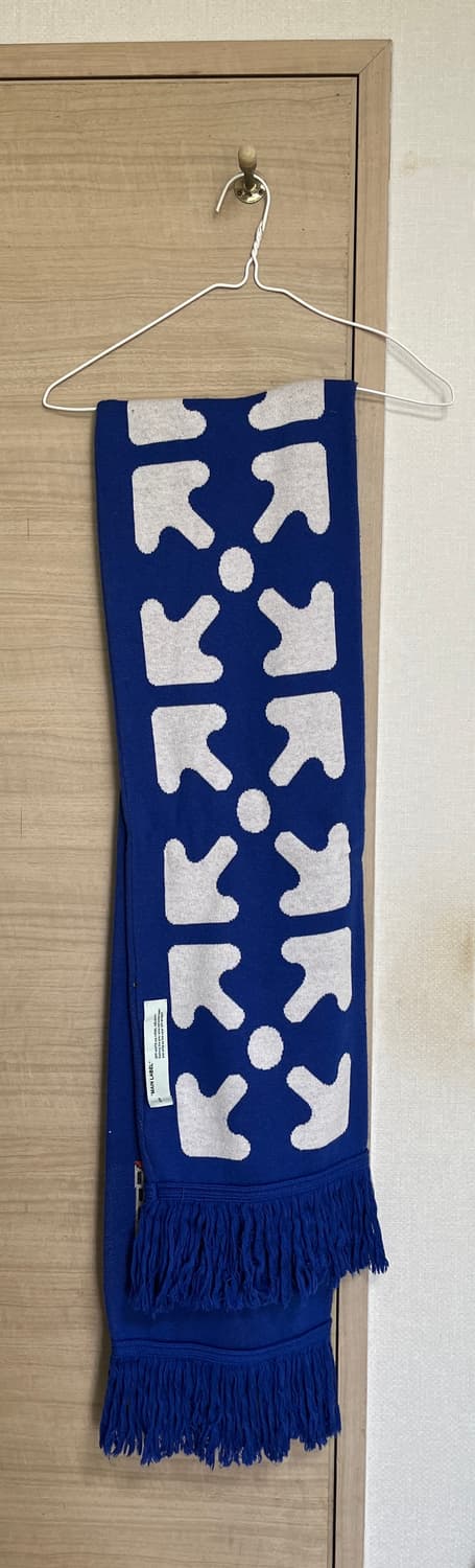 오프화이트 머플러 블루 상품이미지5