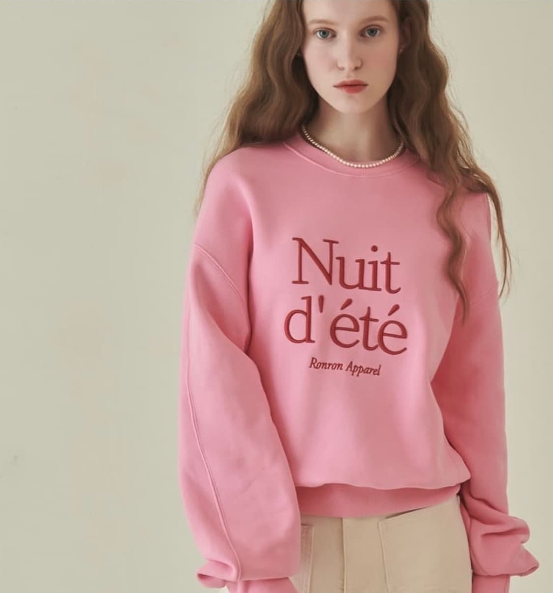 론론 핑크 맨투맨 새상품 상품이미지2